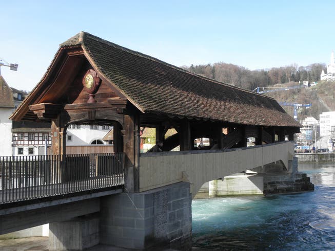 Die Spreuerbrücke nach der Sanierung (Bild: Philipp Berger/Luzernerzeitung.ch)