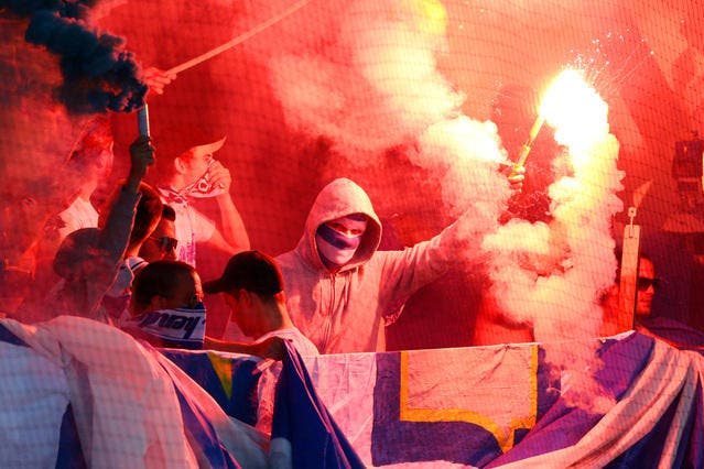 Hooligans im Stadion. (Archivbild: Philipp Schmidli)