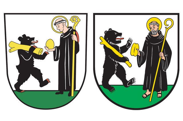 Das alte (links) und das neue Wappen der Gemeinde Kriens. (Bild: PD)