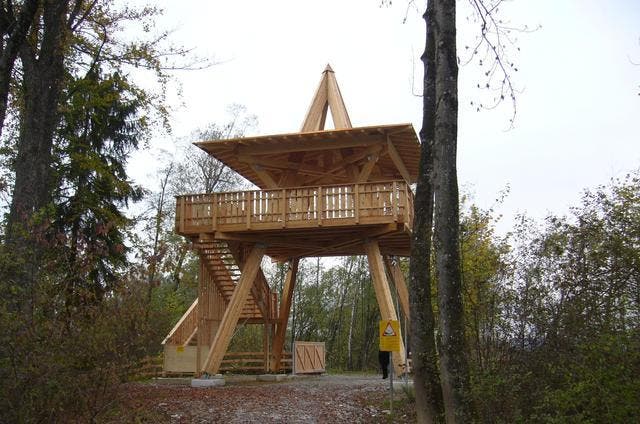 Der neue Turm im Lachner Aahorn. (Bild pd)