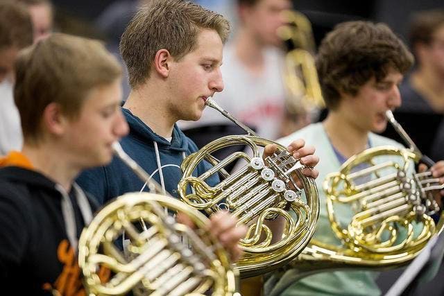 Das Jugendblasorchester Luzern bereitet sich auf das Kantonale Musikfest in Sempach vor. (Bild Philipp Schmidli)