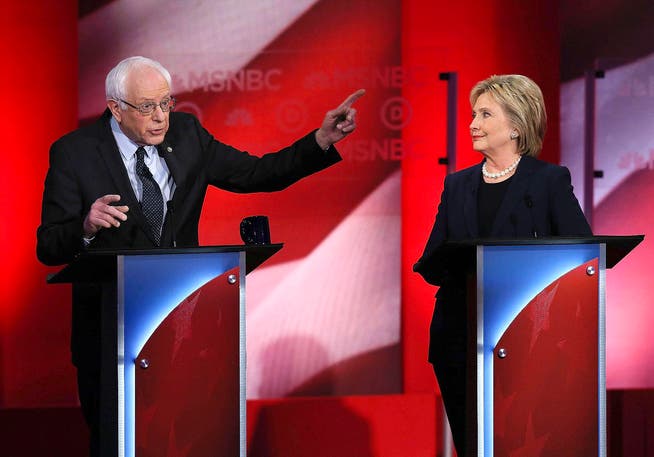Buhlen um die Gunste bei den Demokraten: Bernie Sanders und Hillary Clinton. (Bild: Getty)