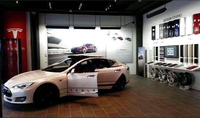 Der neue Basel City Store von Tesla am St.-Alban-Graben. (Bild: PD)