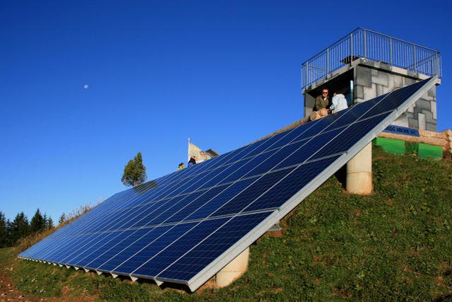 Die neue Solaranlage auf der Rigi Scheidegg. (Bild: PD)