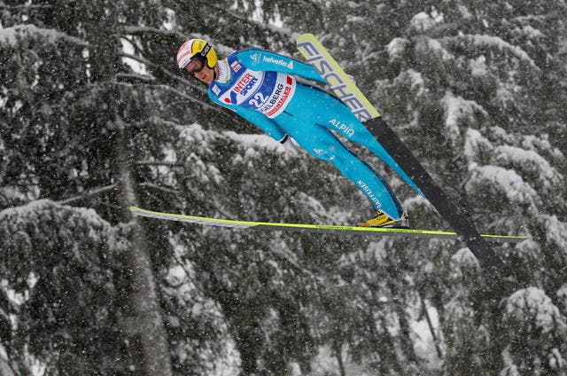 Andreas Küttel flog beim zweiten Continental Skisprungen auf Rang 33. (Bild: Archiv Philipp Schmidli/Neue LZ)