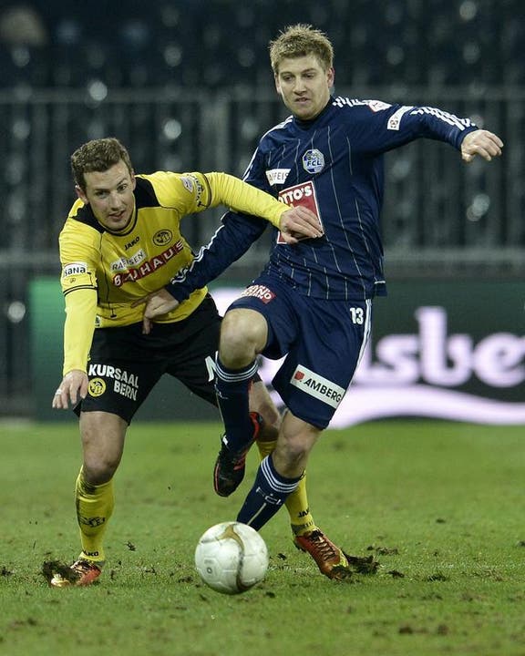Luzerns Claudio Lustenberger (rechts) gegen YBs Alexander Gerndt. (Bild: Keystone)