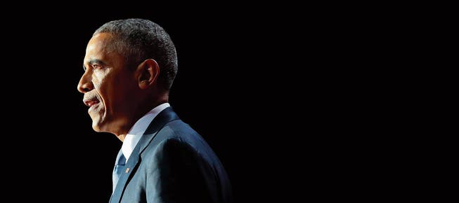Der abtretende US-Präsident Barack Obama bei seiner Abschiedsrede in Chicago. (Bild: Pablo Martinez Monsivais/AP (10. Januar 2017))