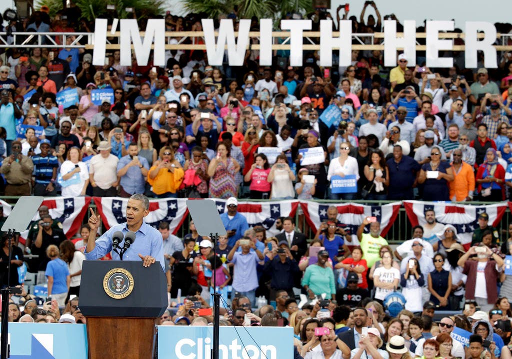Präsident Barack Obama unterstützt Hillary Clinton. (Bild: Keystone)