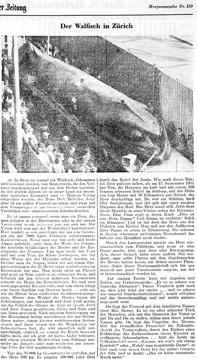 Der Artikel in der Morgenausgabe der Neuen Zürcher Zeitung vom Freitag, 14. März 1952. (Bild: Fragment: Archiv NZZ)