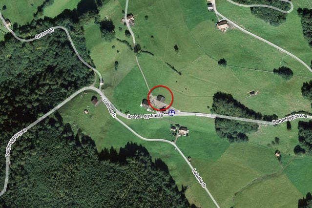 Die Polizei hat im «Windstock» Stellung bezogen. (Bild: map.search.ch)