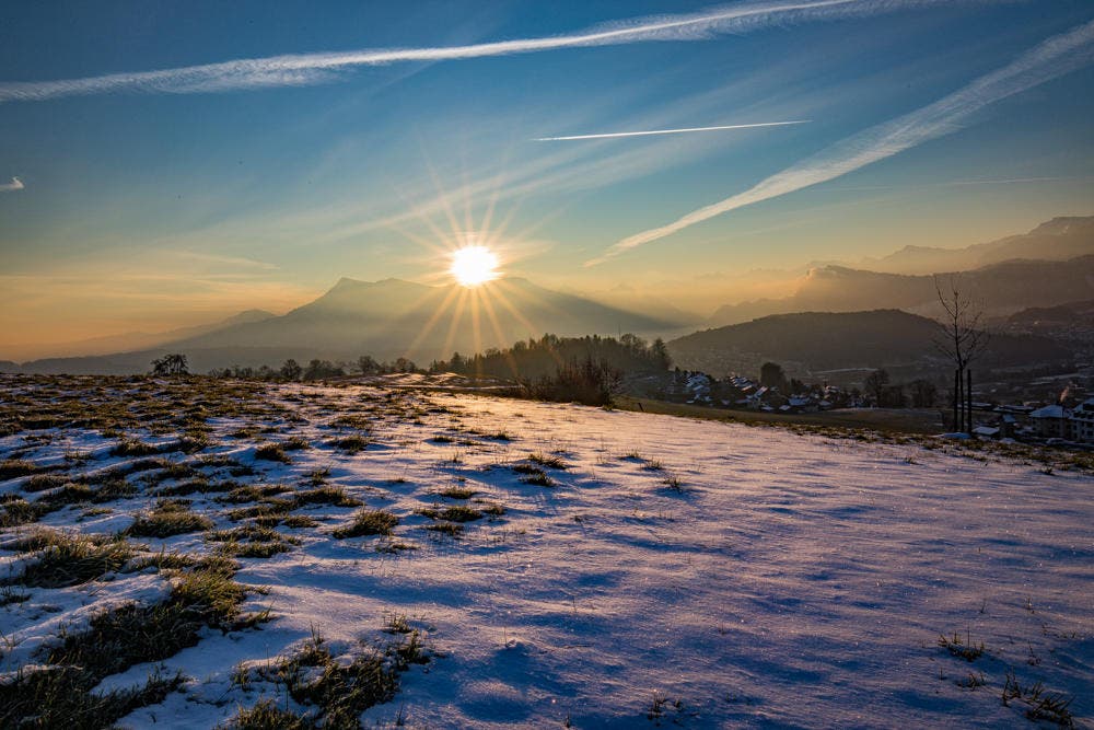 immer wieder traumhaft, Sonnenaufgang vom Sonnenberg aus gesehen (Bild: Hardy Konzelmann)