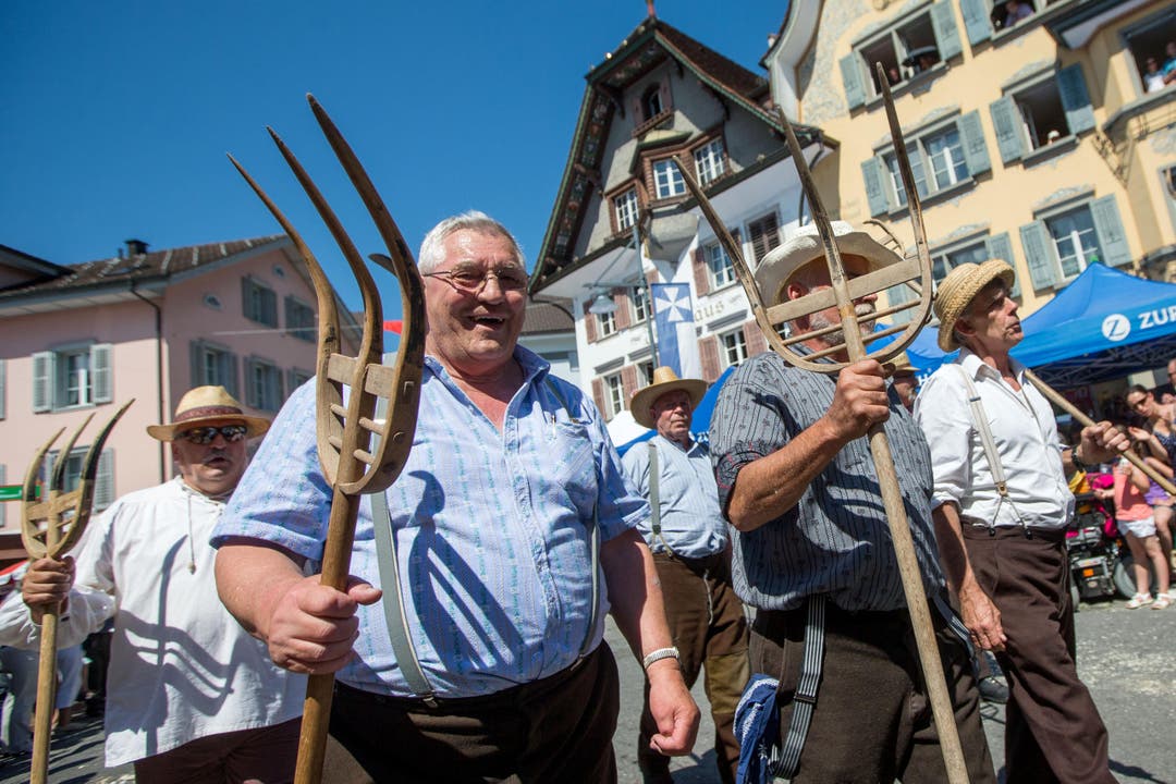 Jodlerfruende Chnutu Knutwil am Zentralschweizer Jodlerfest. (Bild: Philipp Schmidli)