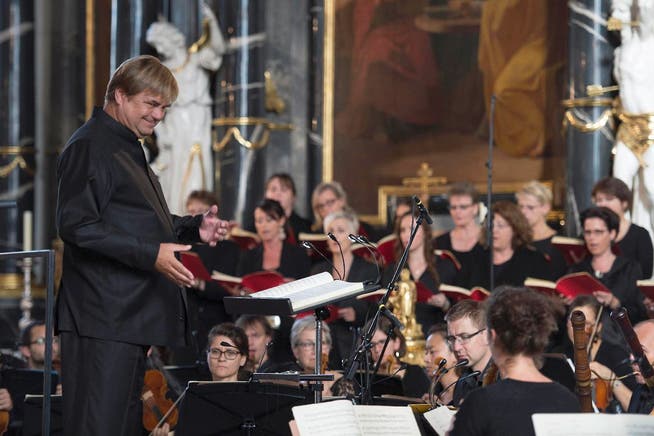 Die Aufführung der Bach-Messe unter der Leitung von Johannes Meister war ein wahres Klangspektakel. (Bild: Maria Schmid)