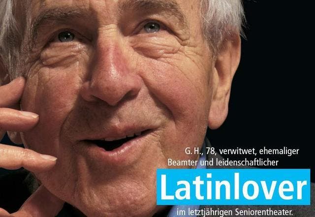 «Latinlover», der nach einem «spektakulären Treppensturz nicht mehr gut zu Fuss ist, sucht freiwillige Mitarbeiterinnen für seine Ausflüge». (Ausschnitt aus dem Kampagnenplakat)