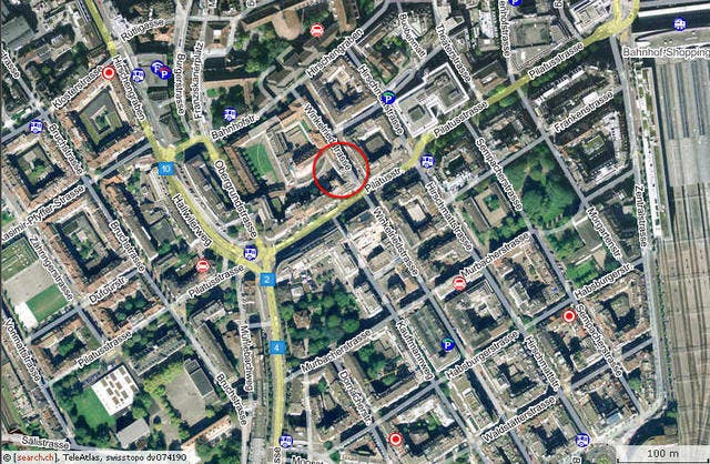 Der neue Standort der Jungend- und Elternberatung Contact an der Winkelriedstrasse 14. (Karte mapsearch.ch)