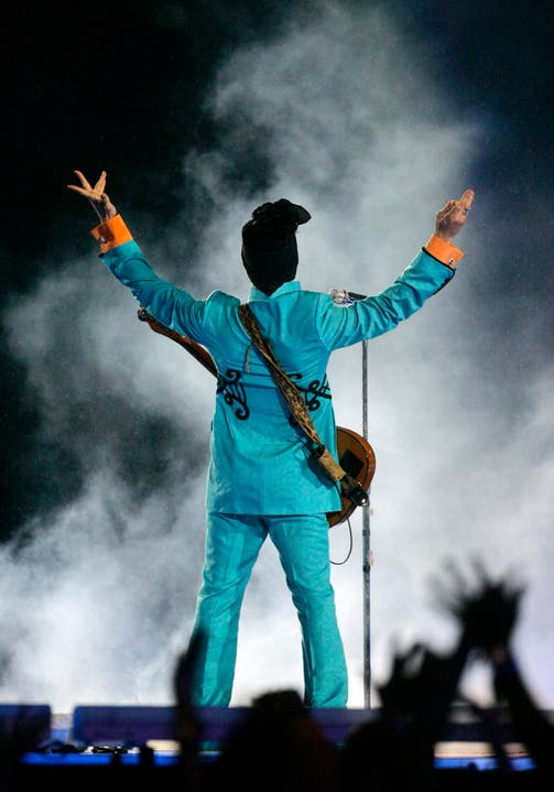 Prince 2007 beim Super Bowl in Miami. (Bild: Keystone)