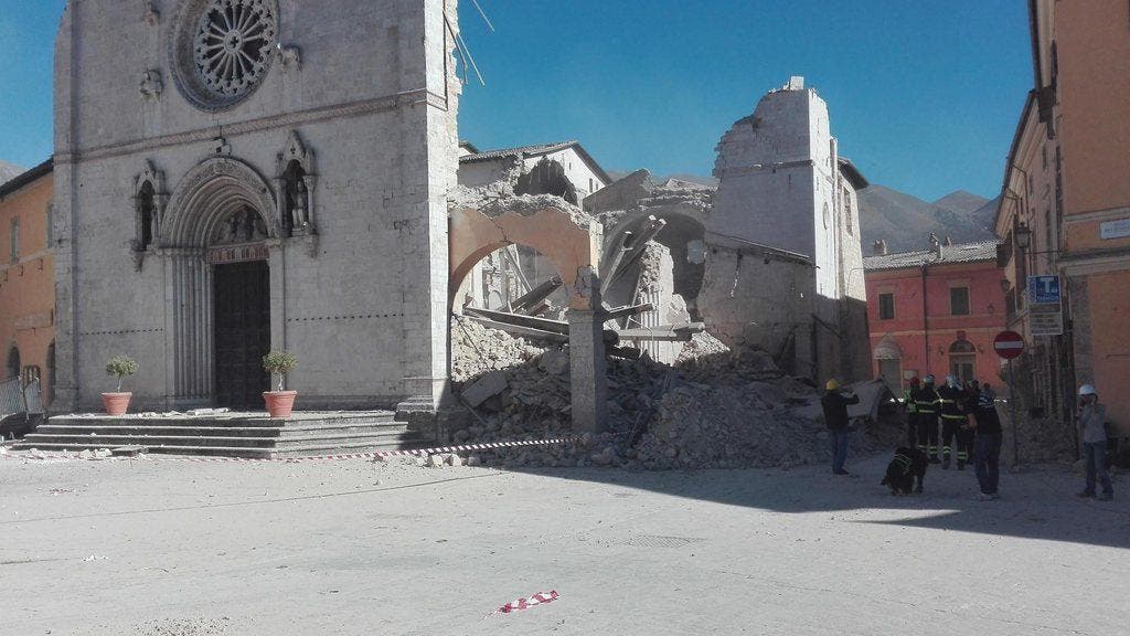 Quake in Norcia, central Italy (Bild: Keystone)