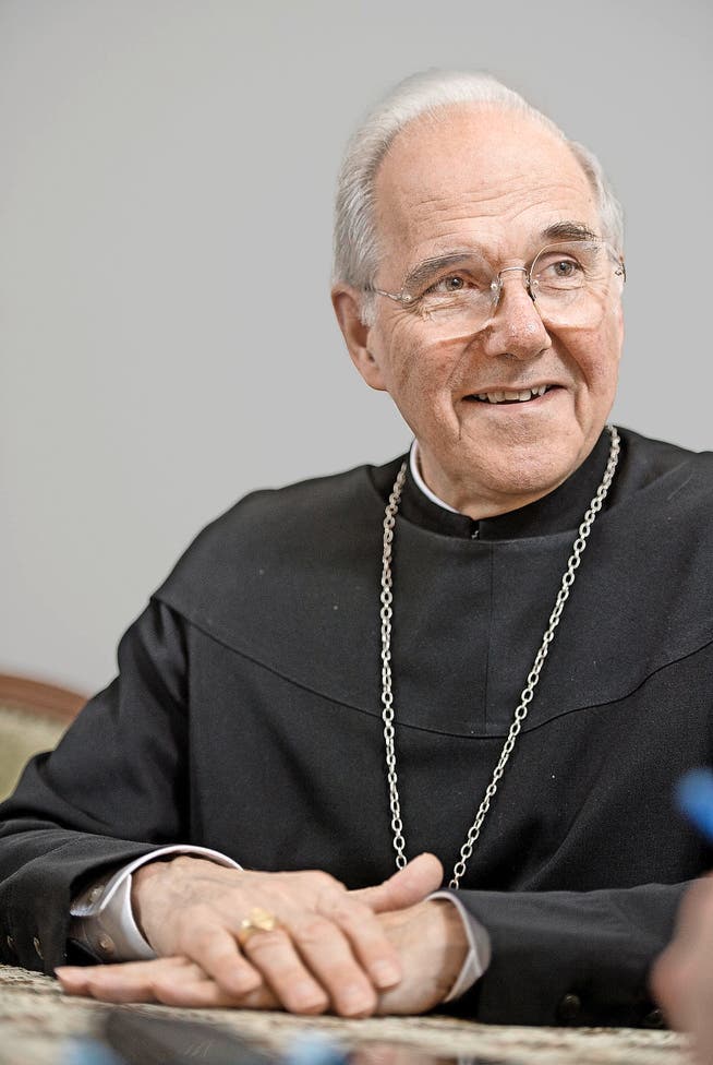 Abt Benno Malfèr im Professorenheim der Benediktinerpatres: «Was wir jetzt tun, wird nicht dadurch entwertet, dass es später einmal aufhören wird.» Bild: Corinne Glanzmann (Sarnen, 5. Oktober 2016)