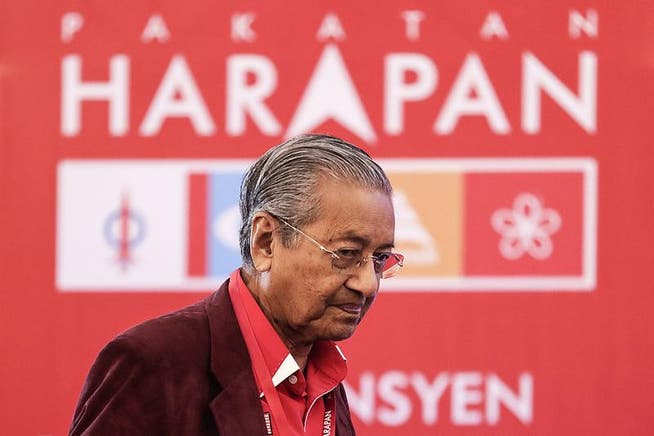 Mahathir Mohamad will Premier von Malaysia werden. (Bild: Fazry Ismail/EPA)