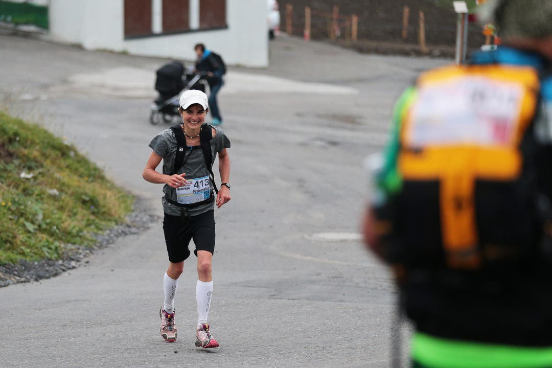 Siegerin des Marathons ist Franziska Inauen. (Bild: Roger Zbinden (Neue LZ))