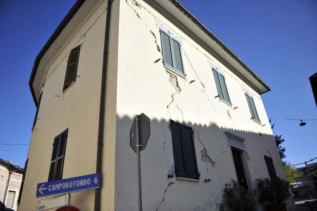 Quake in Caldarola, central Italy (Bild: Keystone)