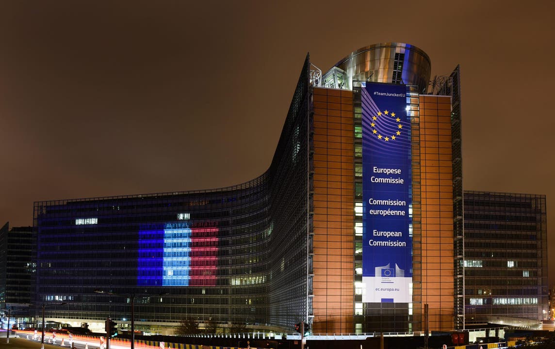 Der Sitz der EU-Kommission in Brüssel. (Bild: EPA/ETIENNE ANSOTTE)