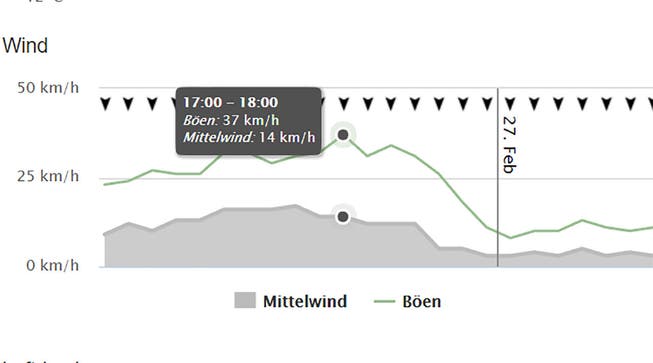 Wetterstation Schwyz: Weniger Wind als gestern. (Bild: Bote der Urschweiz)