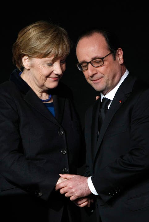 Frankreichs Präsident Françcois Hollande und Deutschlands Kanzlerin Angela Merkel versprachen umfassende Aufklärung. (Bild: Keystone)