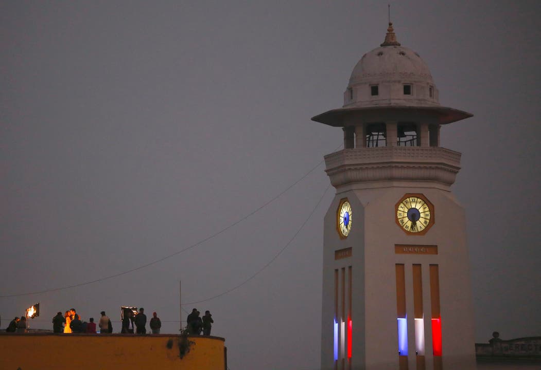 Der Ghantaghar Clock Tower in Kathmandu. (Bild: EPA/NARENDRA SHRESTHA)