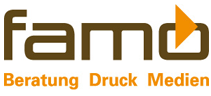 Das Logo von Famo-Druck.