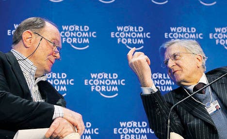 Debattieren die Finanzkrise, deren Folgen und Lehren: CS-Präsident Walter Kielholz (links) und EZB-Präsident Jean-Claude Trichet.