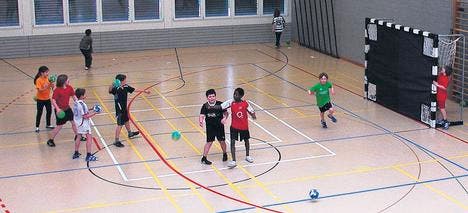 Am Ballsporttag vom Montag standen Handball, Unihockey und Fussball auf dem Programm. (Bilder: pk)