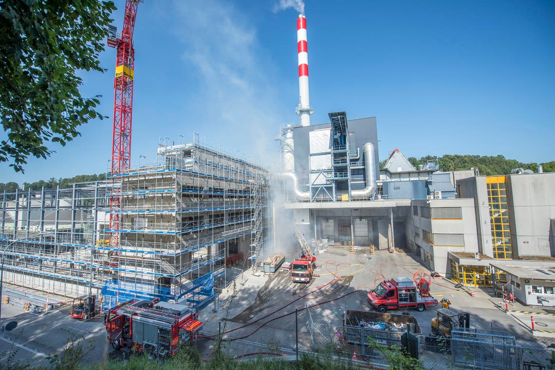 Explosion in der Kehrichtverbrennungsanlage St. Gallen im Sittertobel (Bild: Urs Bucher)