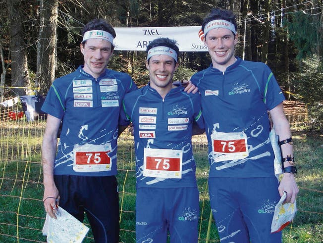Die siegreichen Brüder Daniel, Martin und Beat Hubmann (von links). (Bild: pd)