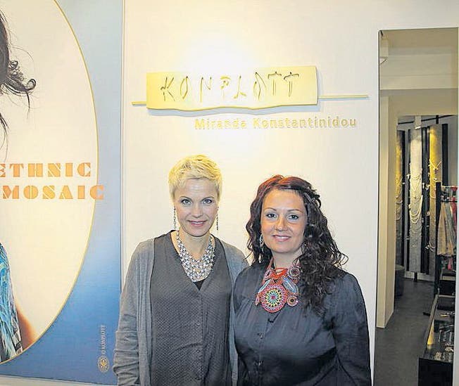 Inhaberin Nicole Hengartner (links) mit Mitarbeiterin Kiara Acrostelli. (Bild: Luca Schmid)