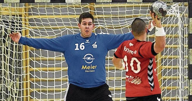 Trotz des stark aufspielenden Goalies Oskar Bühler verloren die Herisauer Handballer die Cuppartie. (Bild: PD)