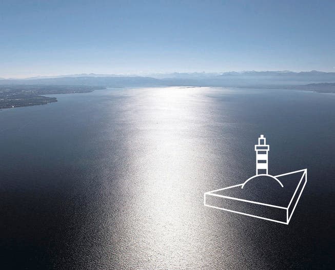 Für die Expo Ostschweiz will Hansueli Stettler eine schwimmende Insel im Bodensee realisieren. (Bild: Urs Jaudas, Illustration: sgt)