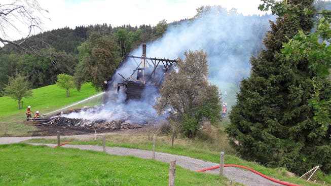Das Bauernhaus brannte vollständig aus. (Bild: Andy Lehmann)