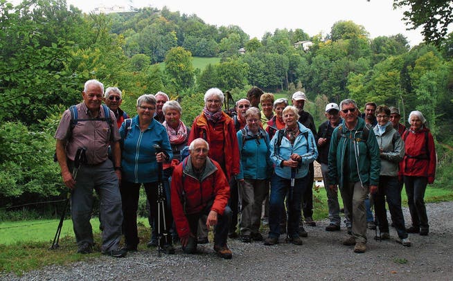 Auf dem Höhenweg vom Uetliberg Richtung Albispass gab es Gelegenheit für ein Gruppenfoto der Wandernden. (Bild: PD)