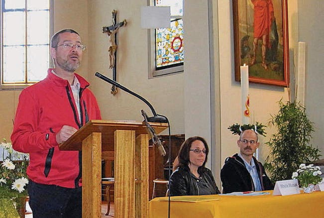 Kirchenverwaltungsratspräsident Andreas Kilchör leitete zum letzten Mal die ordentliche Bürgerversammlung. (Bild: Bea Näf)