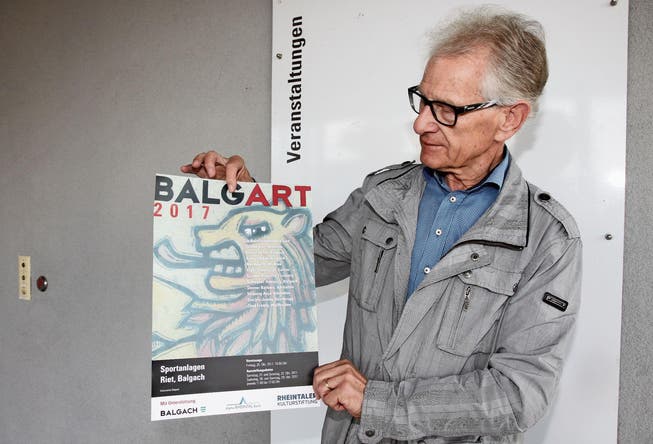Erstmals stellt auch der Präsident des Kulturvereins Balgach, Albin Kühnis, an der Balgart aus. (Bild: Susi Miara)