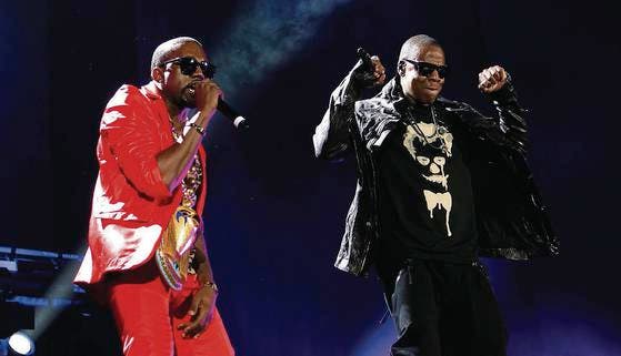Auf dem Olymp des Hip-Hop: Kanye West und Jay-Z bei einem gemeinsamen Auftritt. (Bild: ap/Jason DeCrow)