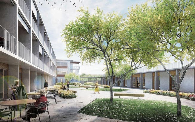 So könnte das erneuerte Pflegewohnheim Thal-Rheineck dereinst aussehen.Visualisierung: pd