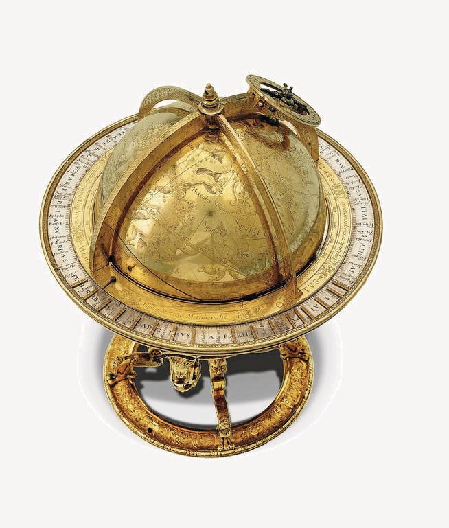 Der Toggenburger Jost Bürgi stellte 1594 als Hofastronom im deutschen Kassel aus Messing, Silber und Gold seinen Himmelsglobus fertig. (Bild: «26 Dinge», Schweizer Nationalmuseum)