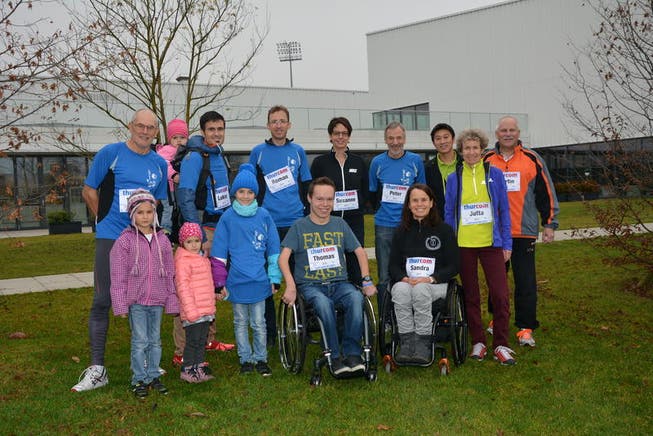 Das Projekt "Lauf nach Wil" ist am Samstag von Vertretern beider Gemeinden an der gemeinsamen Pressekonferenz im IGP Sportpark Bergholz lanciert worden. (Bild: BEAT LANZENDORFER)