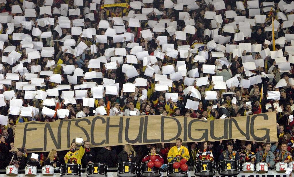 Und auch die Fans des SC Bern zeigten sich einsichtig. (Bild: Keystone)