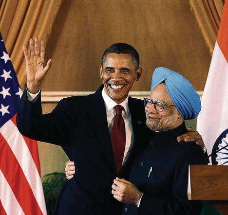 Wollen Partnerschaft vertiefen: US-Präsident Obama und Indiens Premier Singh. (Bild: ap/Saurabh Das)