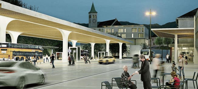 «Eines der wichtigesten Projekte»: Gemeinde und Kanton setzten grosse Hoffnungen in die Aufwertung des Herisauer Bahnhofsareal. (Bild: PD)