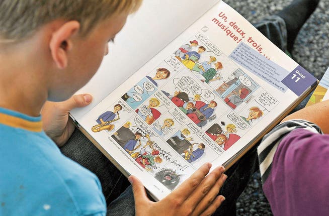 Salmsacher Sechstklässler lernen Französisch. (Bild: Reto Martin (2. Oktober 2012))