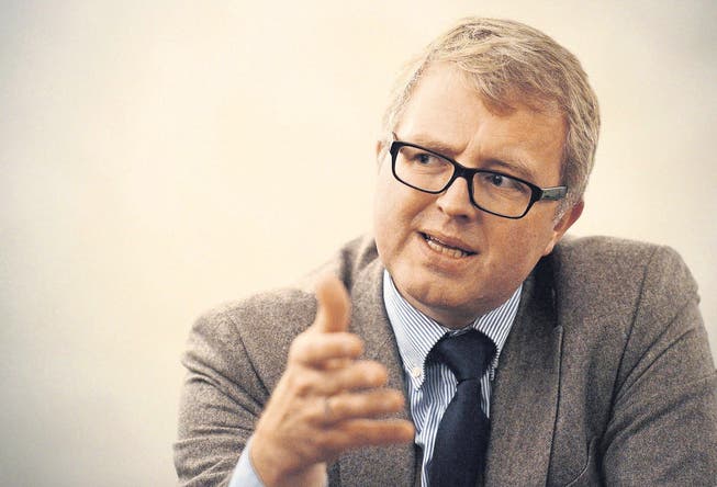 Der deutsche FDP-Politiker und Euro-Kritiker Frank Schäffler im Gespräch in der Kartause Ittingen. (Bild: Reto Martin)